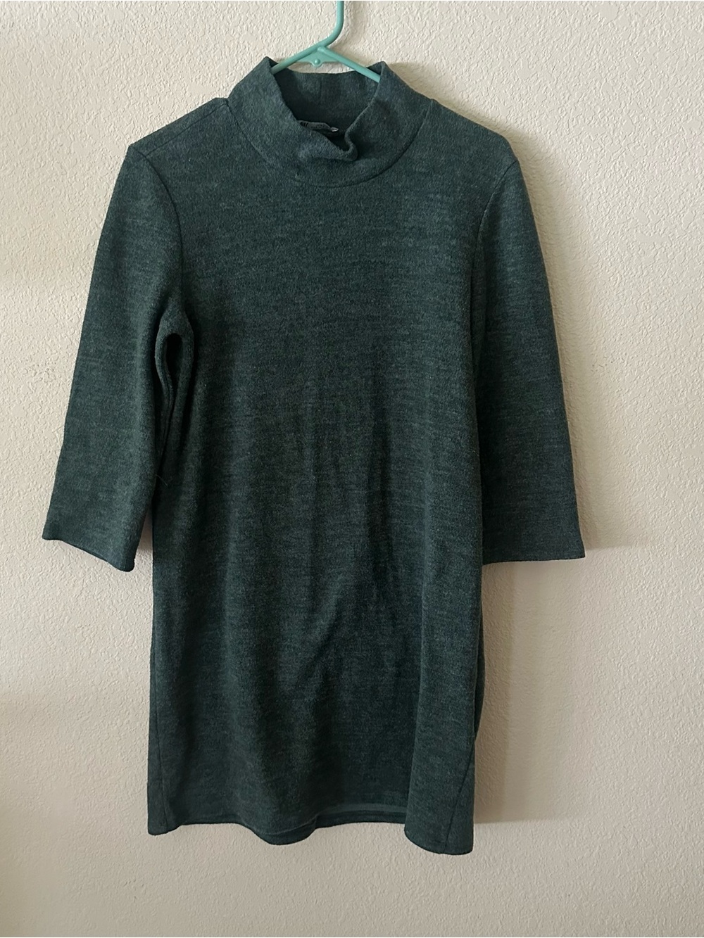 Zara Dark Green Knit Sweater Dress size Small